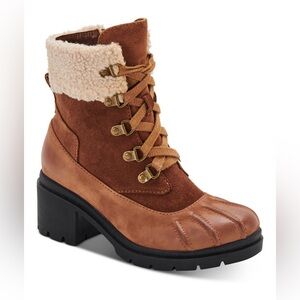 Blondo Tan Lace-Up Winter Boots